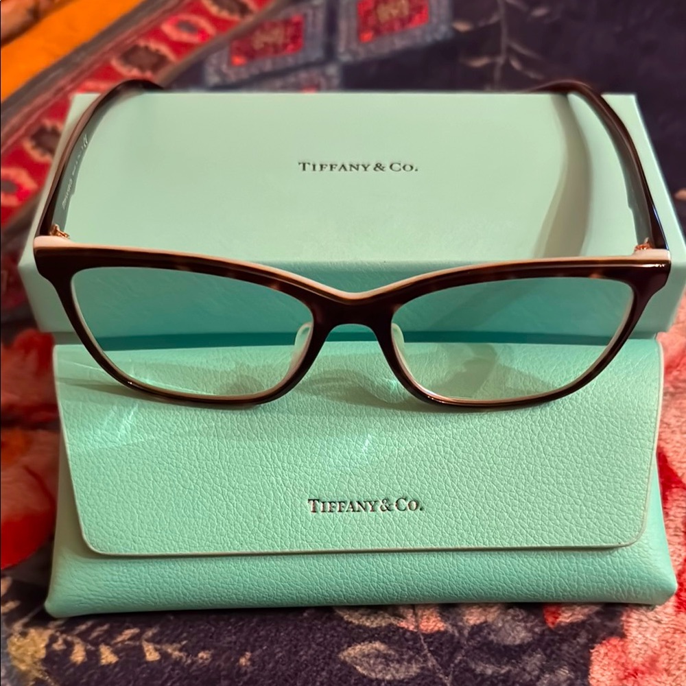 Tiffany & Co. Brown Tortoise Prescription Eyeglasses